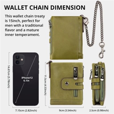 Мужской кожаный кошелек BP829 GREEN-M