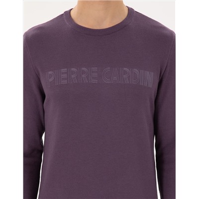 Purple Slim Fit Bike Colkar Wool Смешанный вязаный свитер