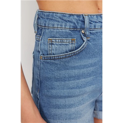 Blue Fold Folding Denim Shorts Twoss24sr00100