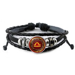 BSK-0306 Кожаный браслет Знаки Зодиака - Весы