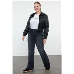 Антрасит с высокой талией комфорт испанские рыси Flare Fit Jeans TBBAW25CJ00009