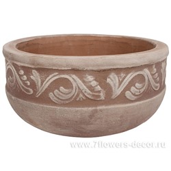 Кашпо терракота Nobilis Marco "Mterra Daycuc Round", D28хH14 см