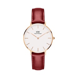 Reloj de cuarzo de piel y chapado en oro rosa Suffolk - 28 mm - Marrón y rosa dorado