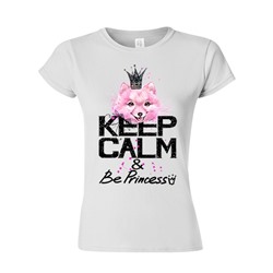 Футболка "Keep calm and Be Princess" с собачкой