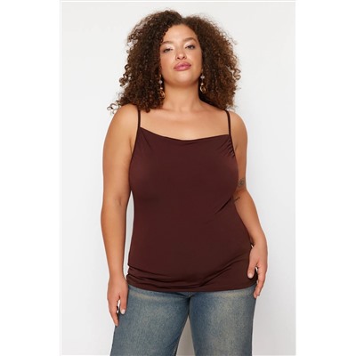 Brown Degaje Blouse Свадебная блузка TBBSS24AF00006