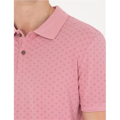 Pink Slim Fit Polo Yaka T -For