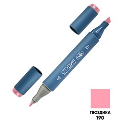 Маркер двусторонний для скетчинга Гамма "Студия", гвоздика, корпус трехгранный, пулевид./клиновид. наконечники
