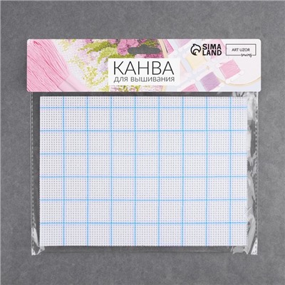 Канва для вышивания, в клетку, №11, 30 × 20 см, цвет белый
