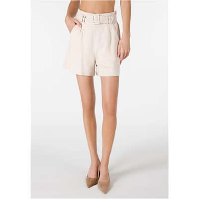 Регулярная подсадка Yüksel Bel Woman Beige Shorts