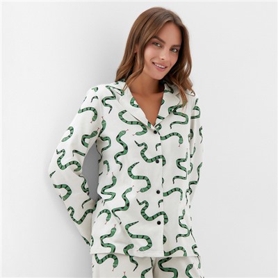 Пижама новогодняя женская (рубашка и брюки) KAFTAN "Змеи" размер 40-42