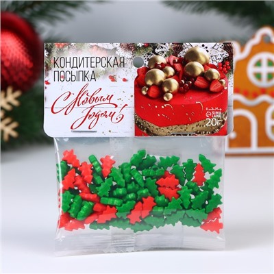 Кондитерская посыпка «Новогодняя ёлочка», микс, 20 г