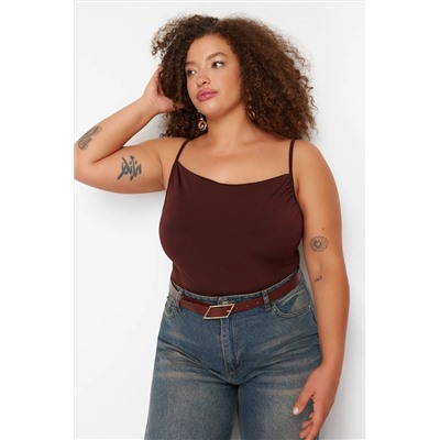 Brown Degaje Blouse Свадебная блузка TBBSS24AF00006