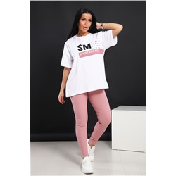 Женский костюм с лосинами 65086 / розовый