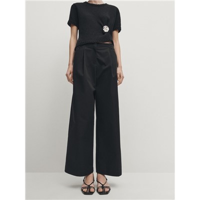 Pantalón popelín detalle pinzas
