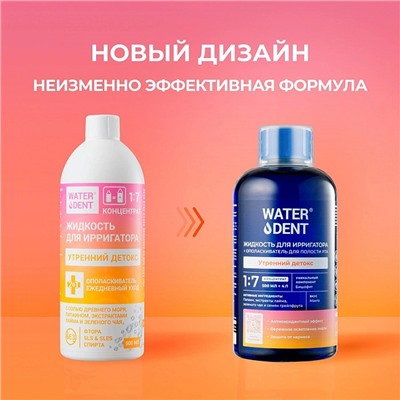 Жидкость для ирригатора Waterdent Утренний детокс, 500 мл