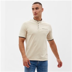 Футболка (поло) мужская MINAKU REGULAR FIT: цвет бежевый, р-р 46