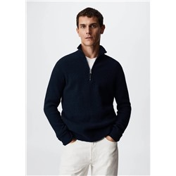 Jersey cuello perkins cremallera -  Hombre | MANGO OUTLET España