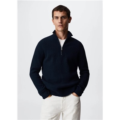 Jersey cuello perkins cremallera -  Hombre | MANGO OUTLET España