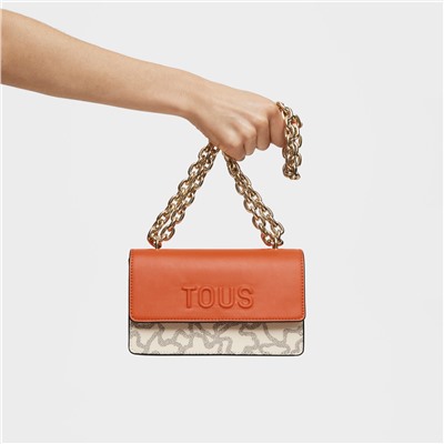 Bolso bandolera - beige y naranja