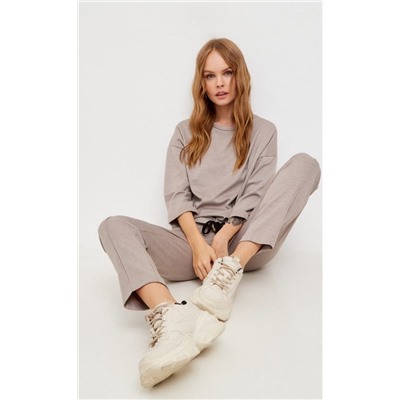 Брюки женские на резинке F212-0820 бежевые