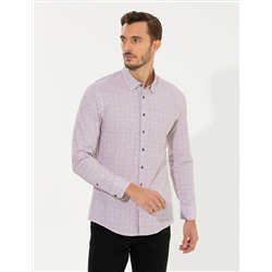 Bordeaux Slim Fit рубашка с длинным рукавом
