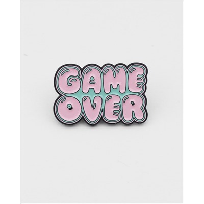 Металлический значок "Game over" 3*1,9 см