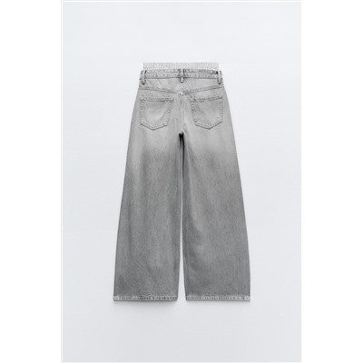 JEANS TRF WIDE LEG BOXER TIRO BAJO