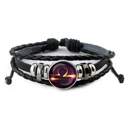 BSK-0330 Кожаный браслет Знаки Зодиака - Весы