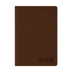 УЦЕНКА - Телефонная книга А5, 80л., кожзам, OfficeSpace "Nebraska" коричневый с вырубкой