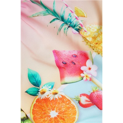 Fruit Embroidered Ombre Skirt