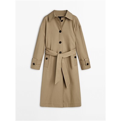 Chaqueta trench cinturón
