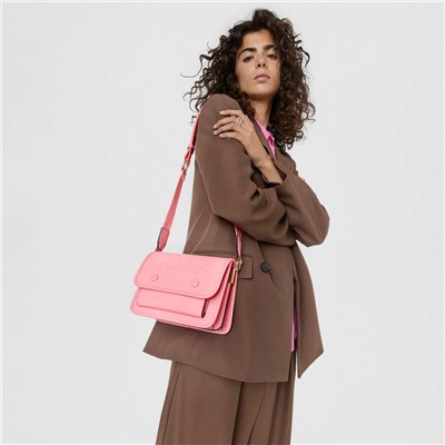 Bolso bandolera La Rue - cuero - rosa