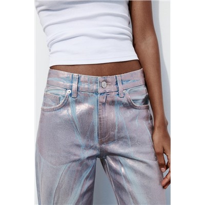 JEANS TRF FULL LENGTH FOIL TIRO MEDIO