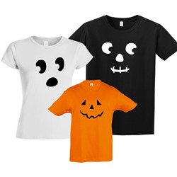 Семейные футболки "Monster face" halloween