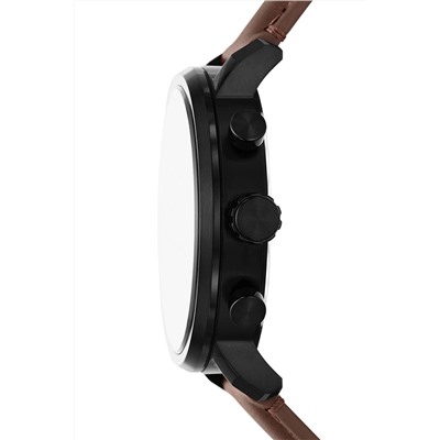 Reloj de cuarzo de piel - Marrón y negro