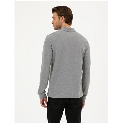 Серый меландж Slim Fit Basic Whothirt