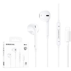 Наушники с микрофоном BOROFONE BM85 Lightning (белый) работают без Bluetooth