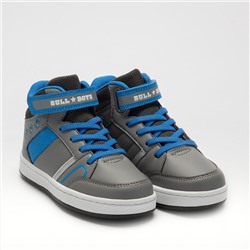 Sneakers montantes - gris et bleu