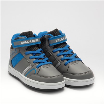 Sneakers montantes - gris et bleu