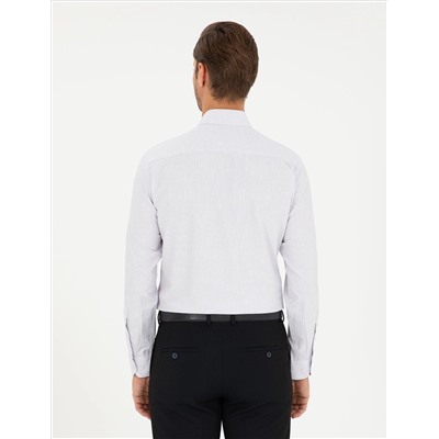 Purple Slim Fit рубашка с длинным рукавом