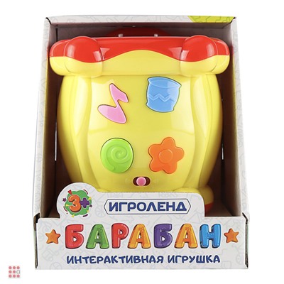Игрушка интерактивная "Барабан", свет, звук