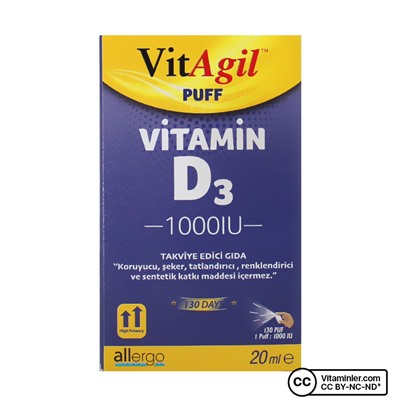 Allergo VitAgil Витамин D3 1000 МЕ 20 мл Спрей