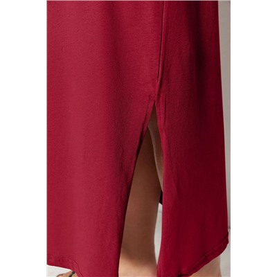 Red v Ykaka Swan 100 %хлопковое вязание платье большого размера tbbss22ah0163