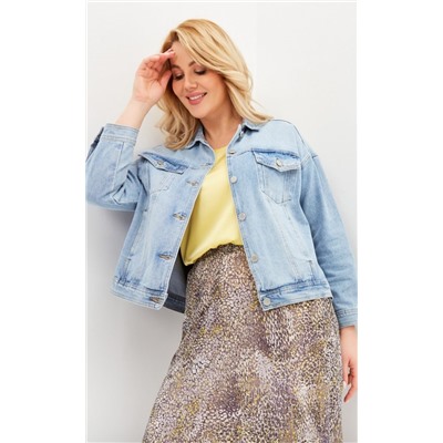 Куртка джинс F112-1209b l.blue