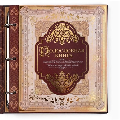Родословная книга с рамкой под фото «Родословная книга», под дерево, 50 листов, 21,5 х 23,7 см.