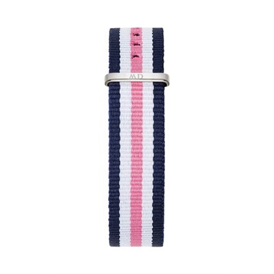 Reloj de cuarzo de poliéster Classic Southampton - Azul marino y plateado