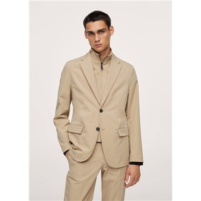 Americana traje slim fit empacable técnica -  Hombre | MANGO OUTLET España