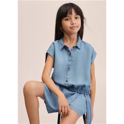 Blusa crop lyocell -  Niña | MANGO OUTLET España