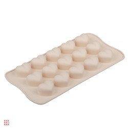 Форма силиконовая для шоколада и льда 15 ячеек, 21x10x1,6см "Конфета"