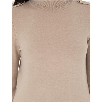 Beige Slim Fit Fitherman воротник основной свитер